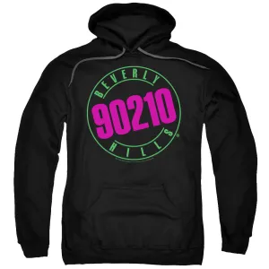 90210 Neon Mens Hoodie Black