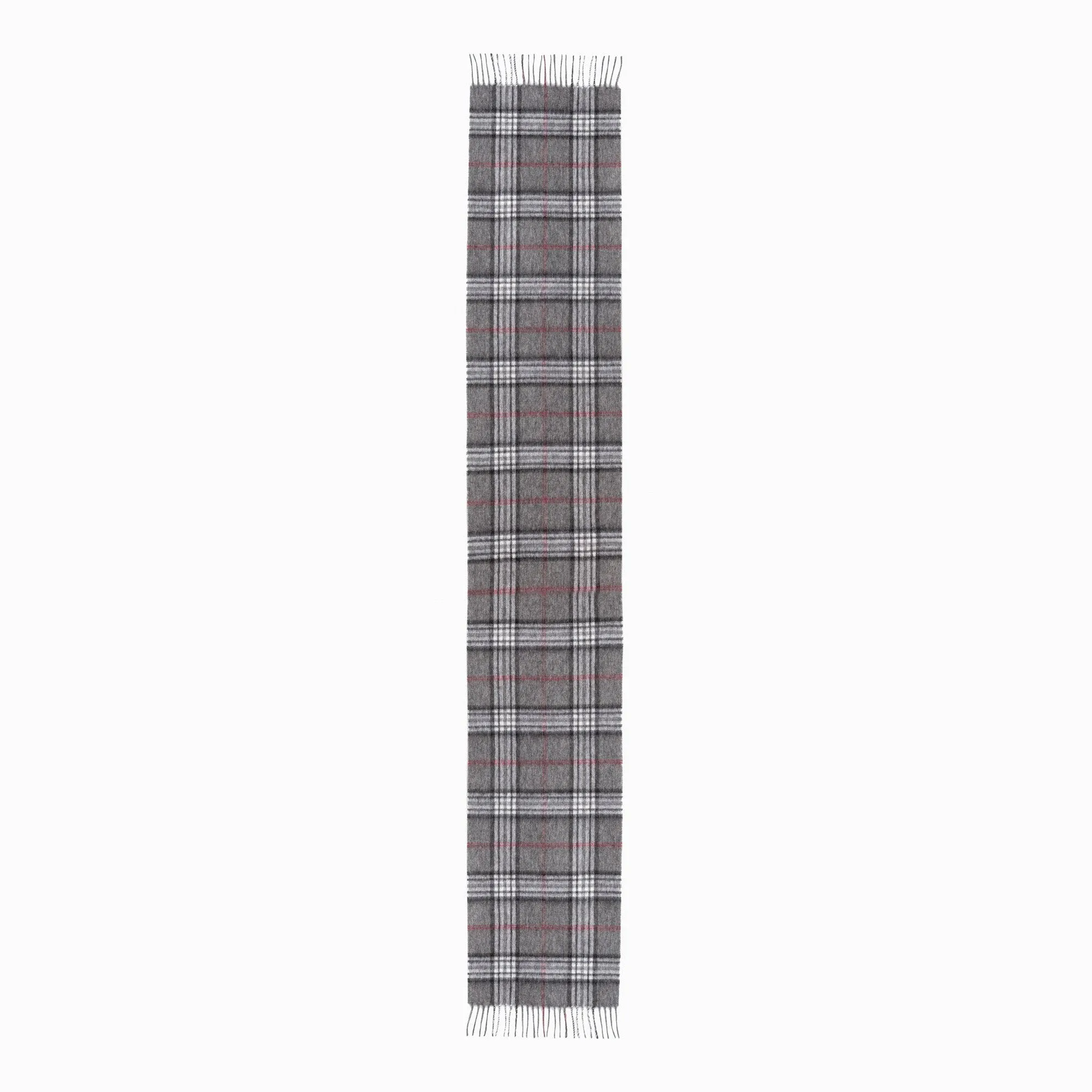 100% Wool Scarf Grey Check