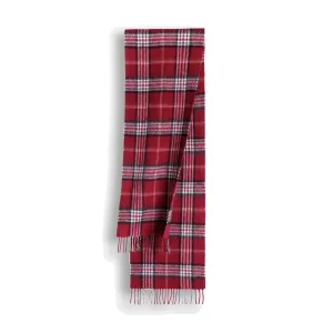 100% Wool Scarf Red Check