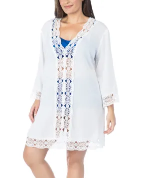 2024 La Blanca Plus Size Island Fare V-Neck Tunic - LA8LR55W