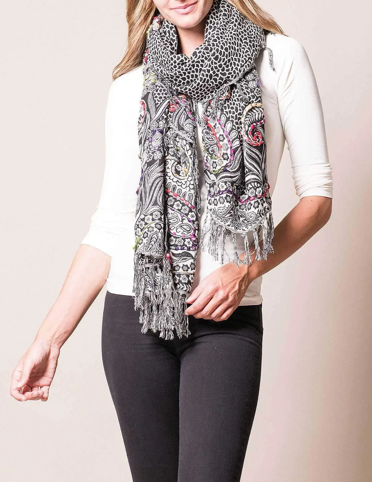 3-in-1 Jaipur Wrap - Black