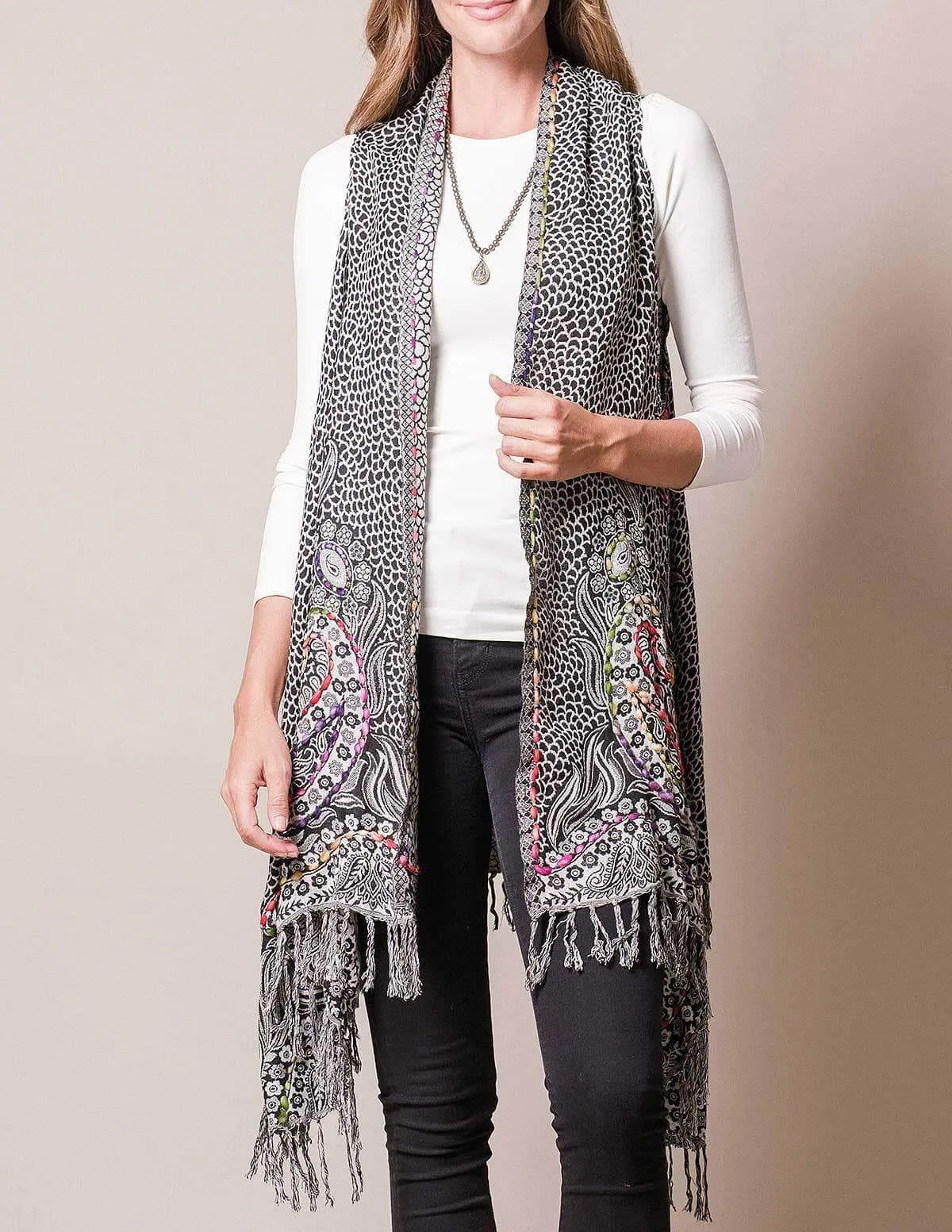 3-in-1 Jaipur Wrap - Black