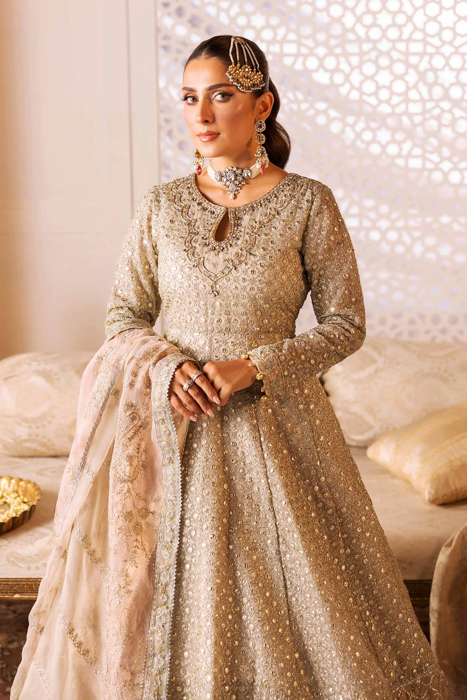 3 Piece Embroidered Organza Suit | SF-W24-07