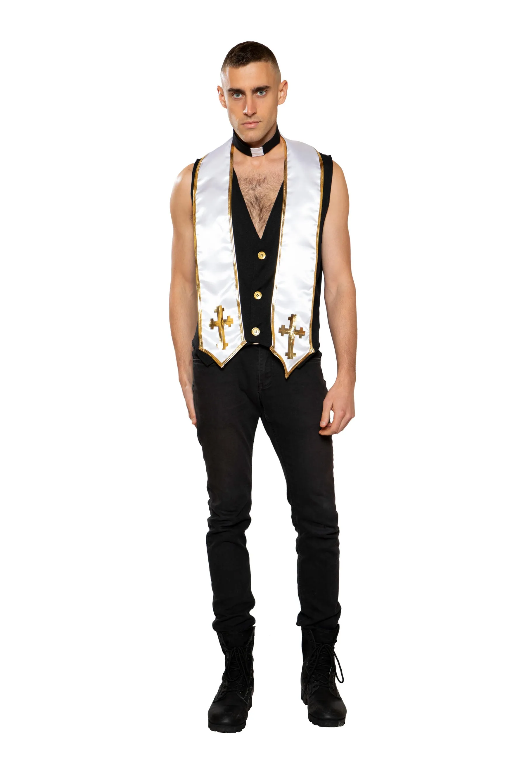 4958 - 2pc Mens Priest Costume