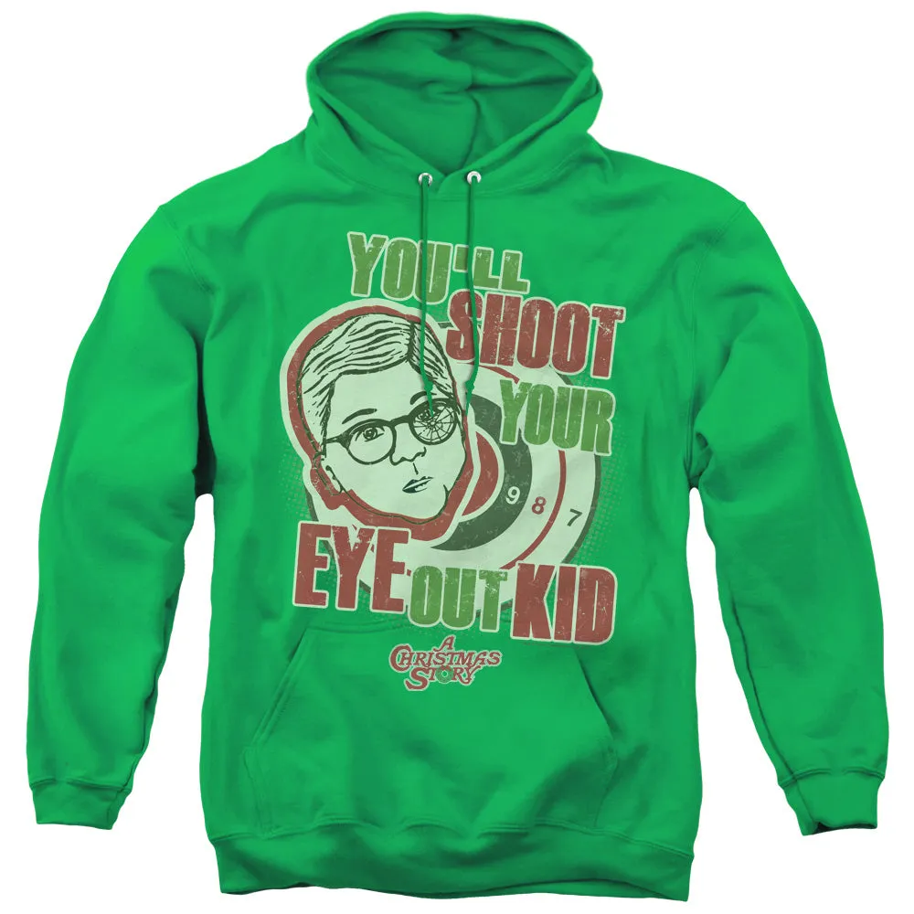 A Christmas Story Youll Shoot Your Eye Out Mens Hoodie Kelly Green