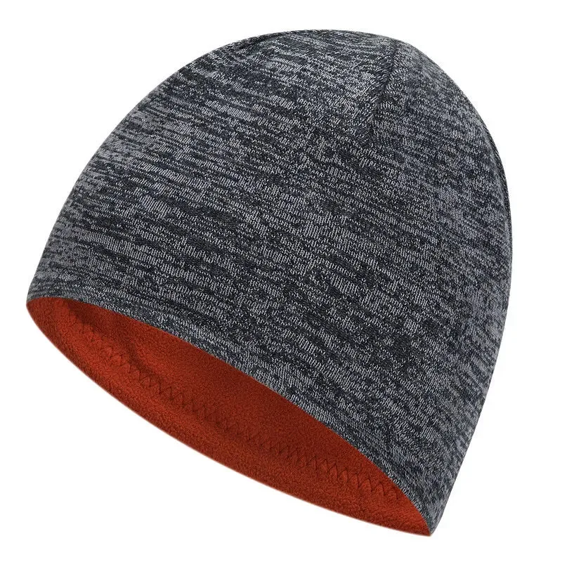 Aidase Men's Trendy Warm Ski Beanie Hat Women's New Outdoor Fashion Double-sided Wearable Thick Autumn and Winter Knitted Pullover Hat