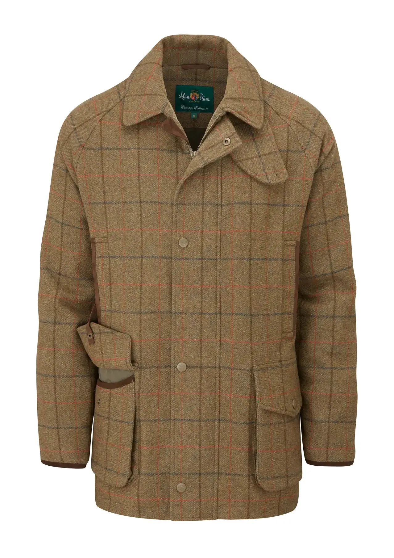 Alan Paine Combrook Men's Tweed Field Coat Thyme