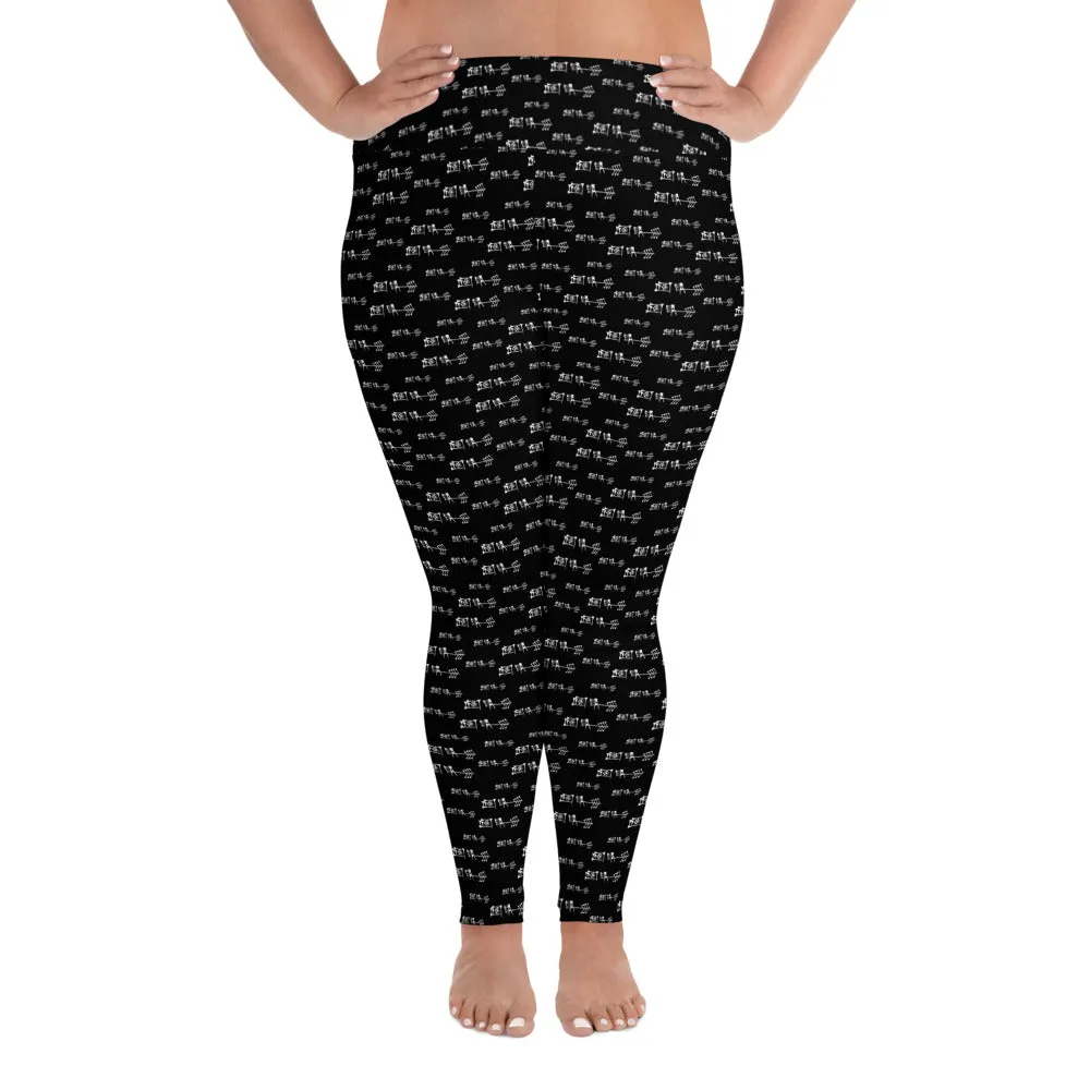 Ama-Gi All-Over Print Plus Size Leggings