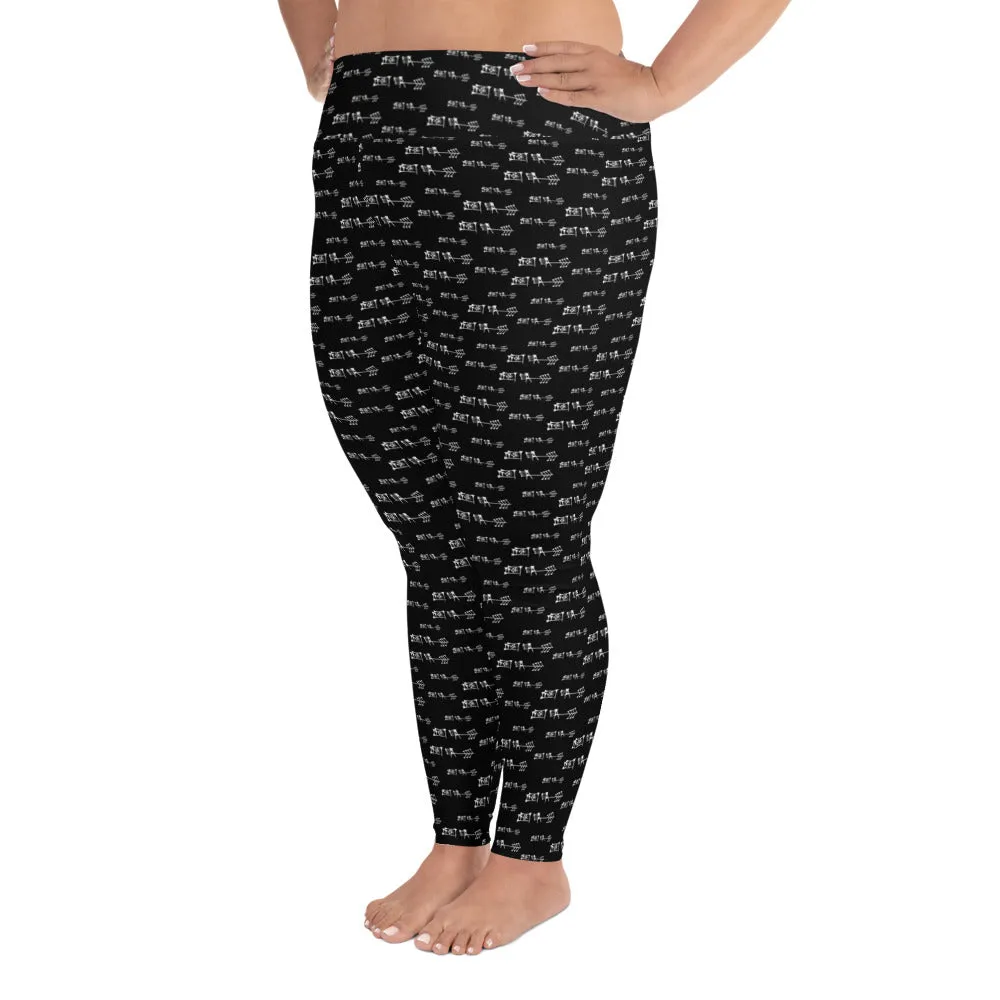 Ama-Gi All-Over Print Plus Size Leggings