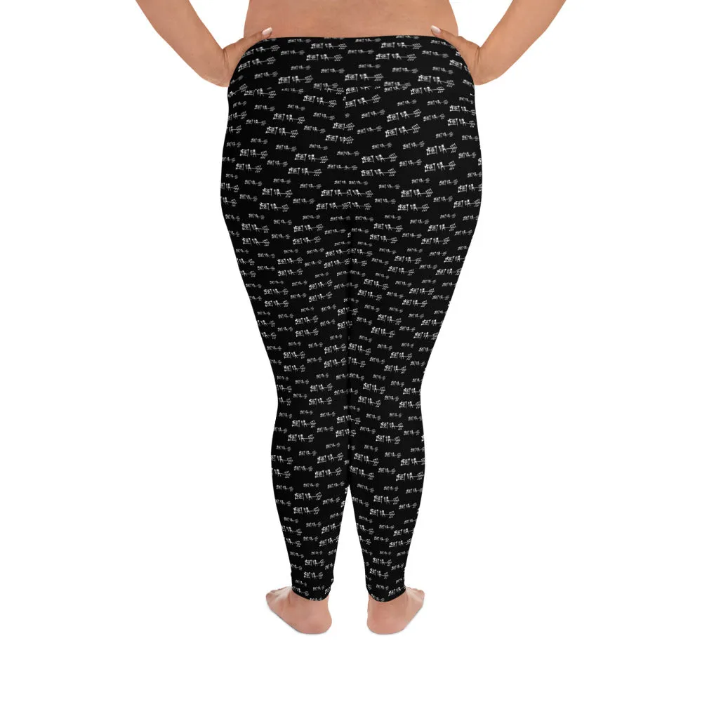 Ama-Gi All-Over Print Plus Size Leggings