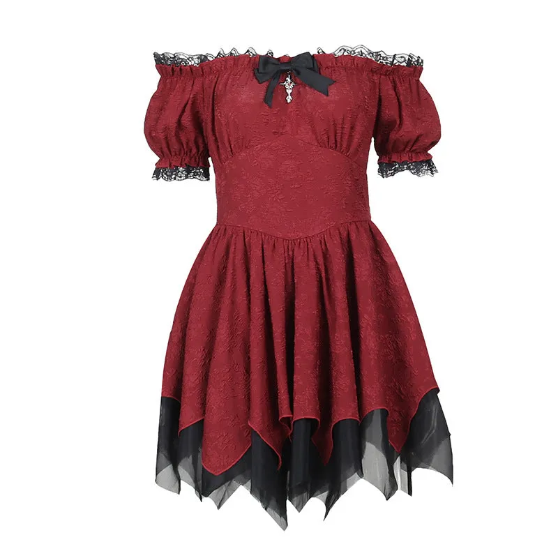 Amozae pretty halloween costumes Yl23500 Summer New Women's Clothing Dark Style Elegant Fashion Slim off-Shoulder Dress Women