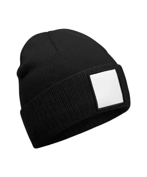 Appliqu patch beanie | Black/White