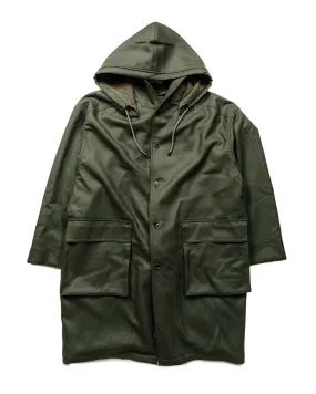 Auralee Light Melton Hooded Liner Coat Dark Olive