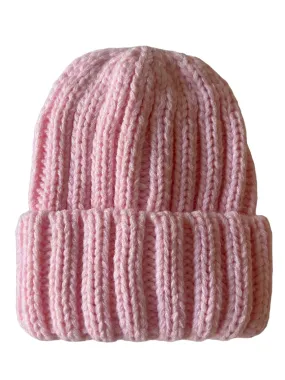 Baby's First Hat, Chunky Knit Pink Sugar