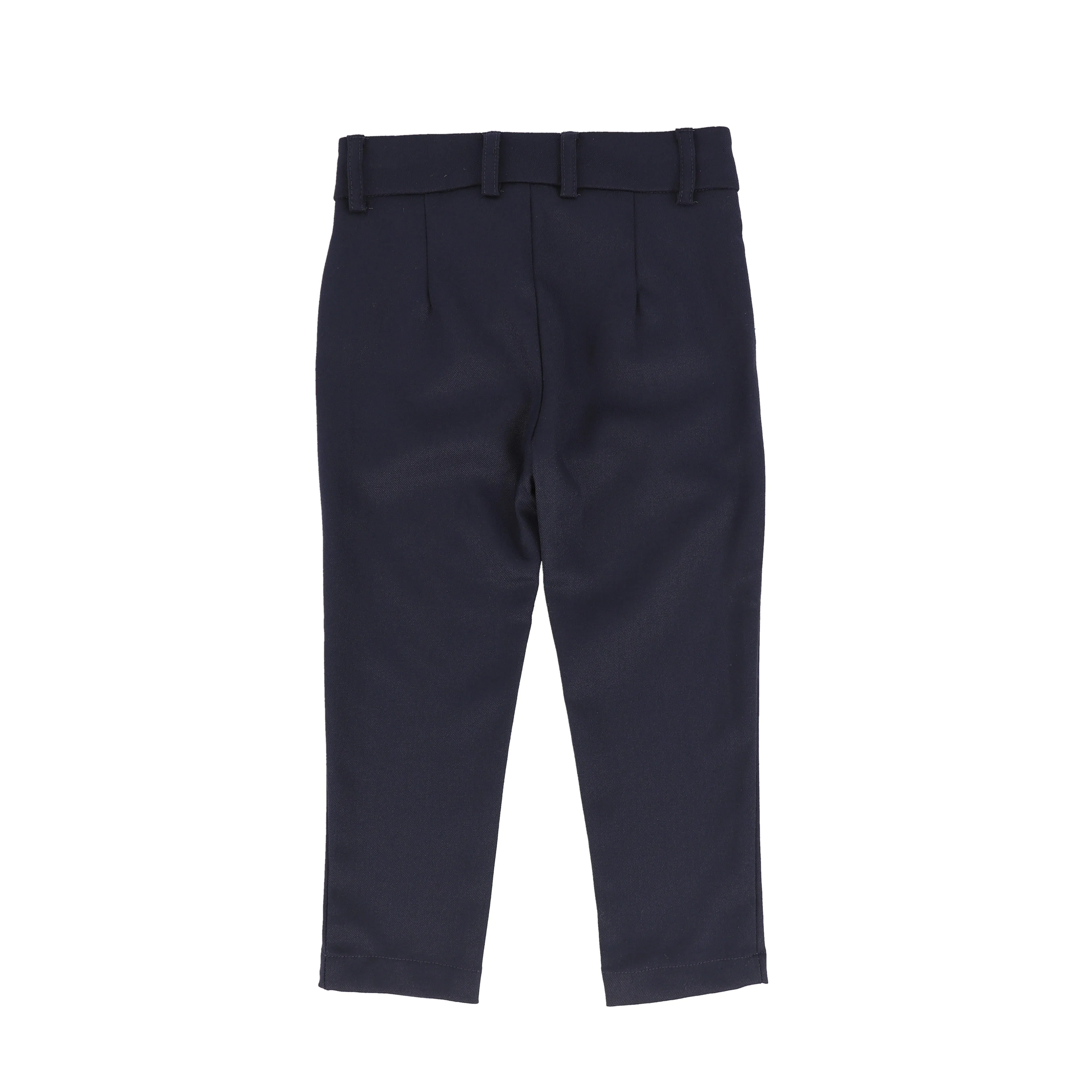 BAMBOO NAVY WOOL SLIM PANTS [Final Sale]