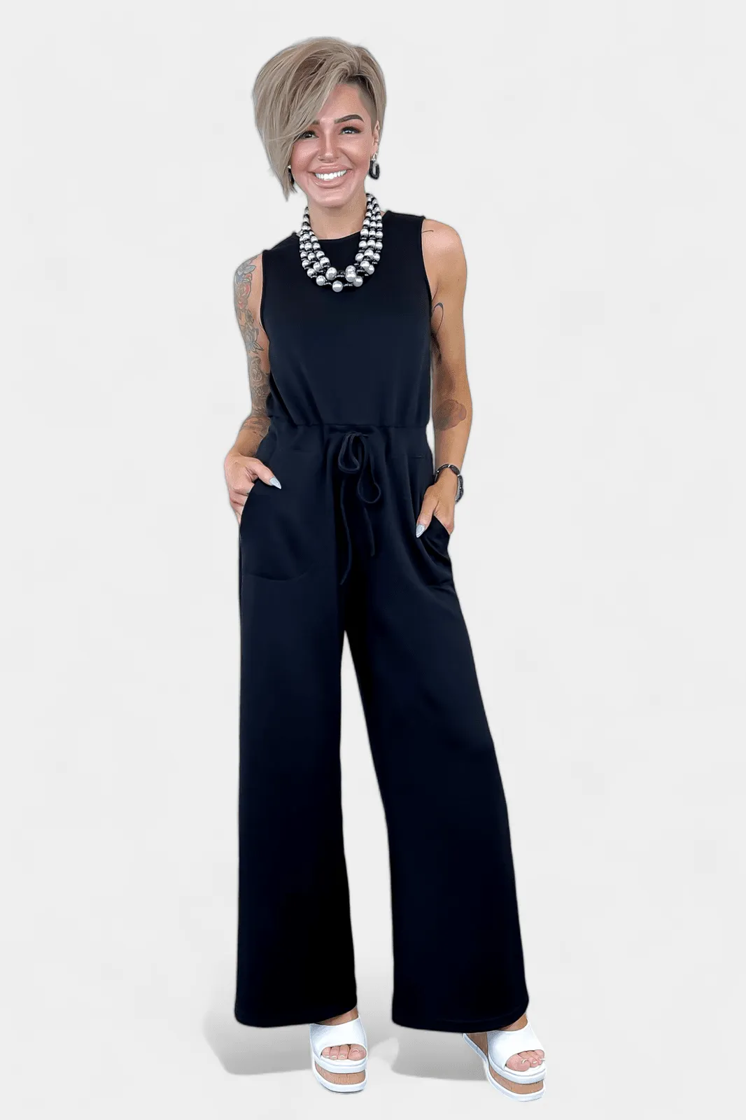 Black Jumpsuit with Pockets