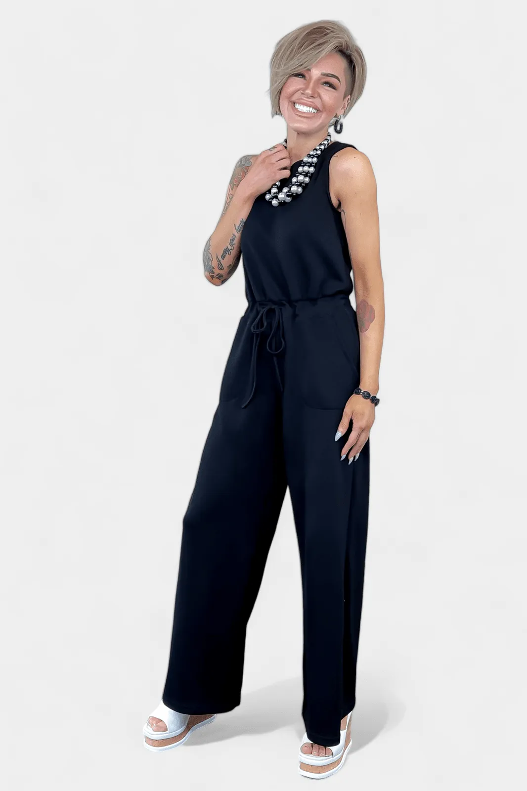 Black Jumpsuit with Pockets