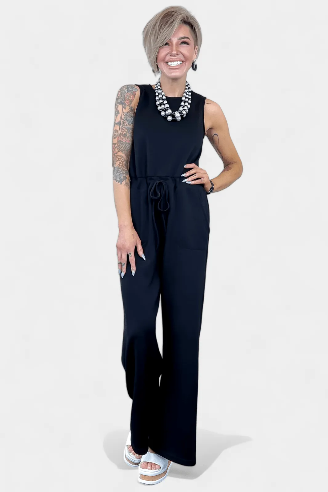 Black Jumpsuit with Pockets