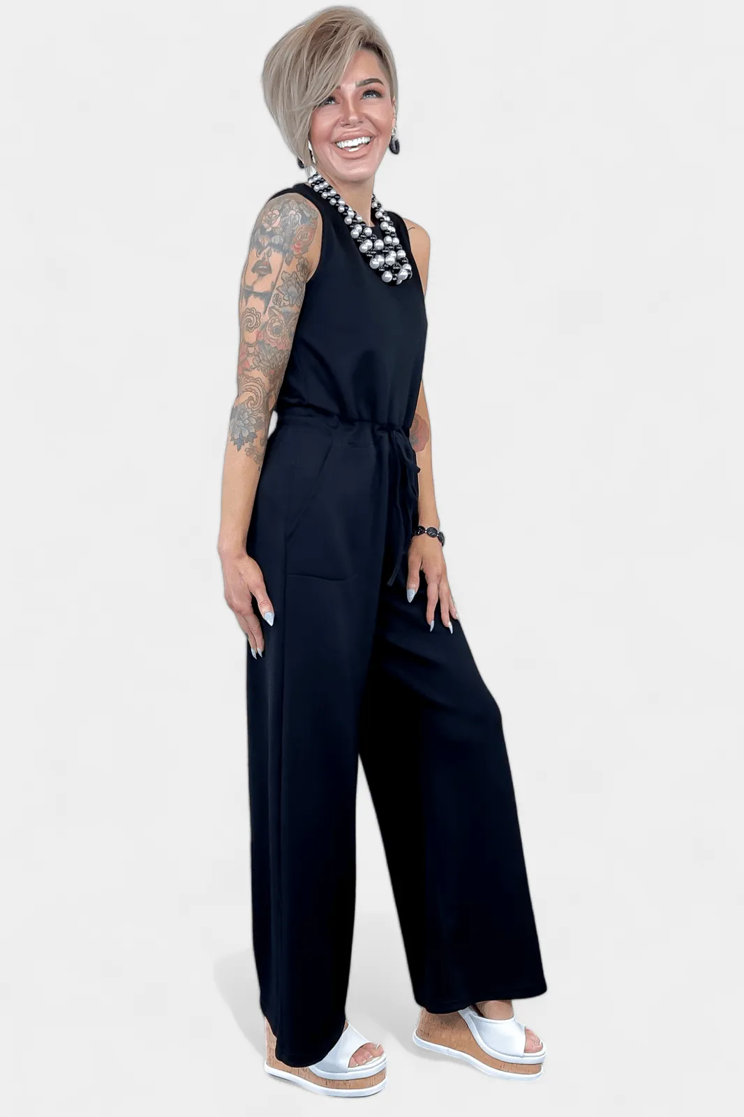 Black Jumpsuit with Pockets