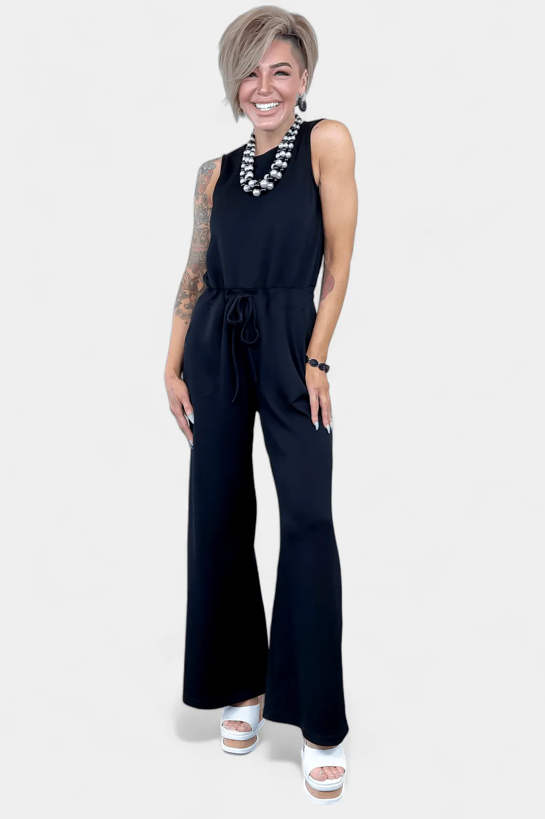 Black Jumpsuit with Pockets