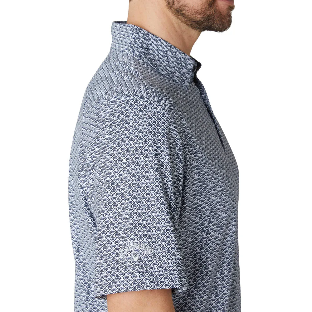 Callaway Tee All Over Print Polo Shirt - Peacoat