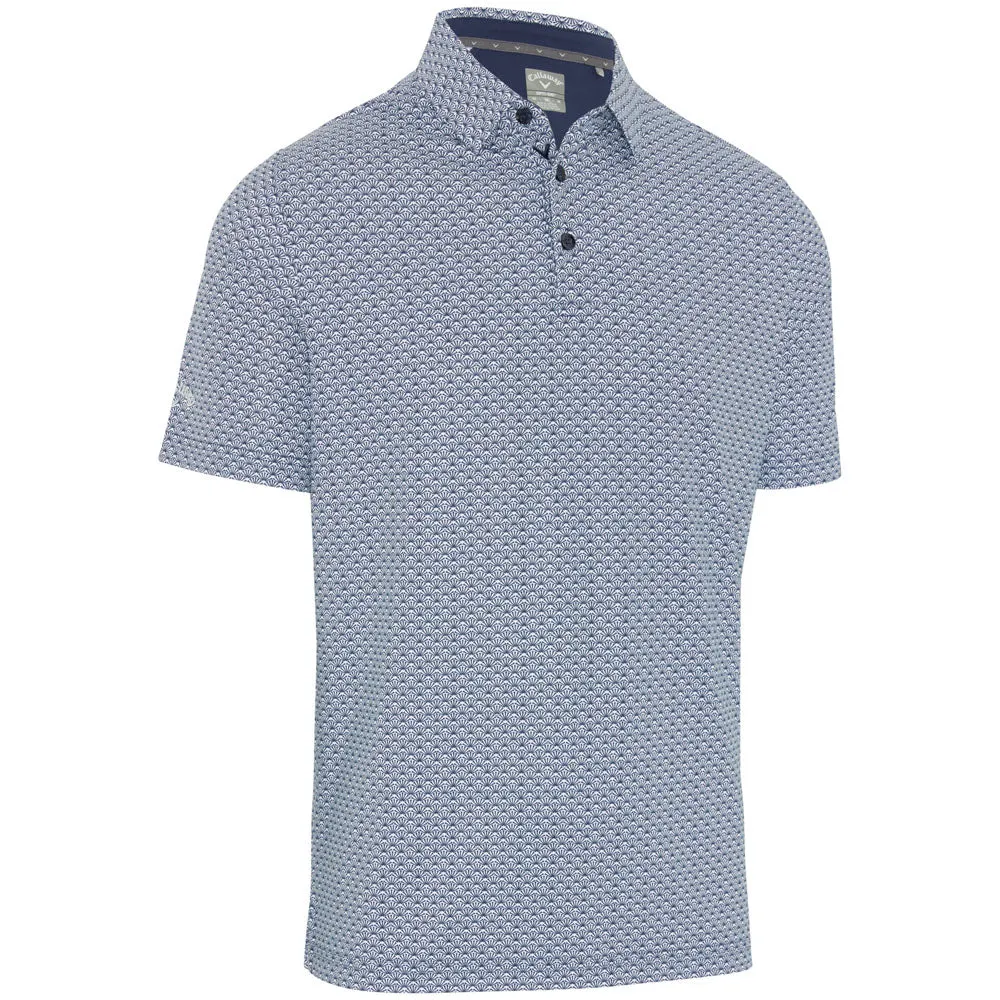 Callaway Tee All Over Print Polo Shirt - Peacoat