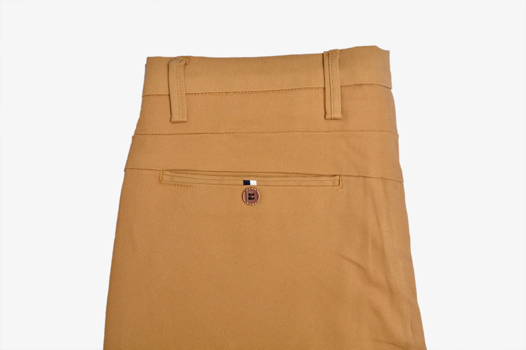 Camel Brown Textured Cotton Chinos Pants