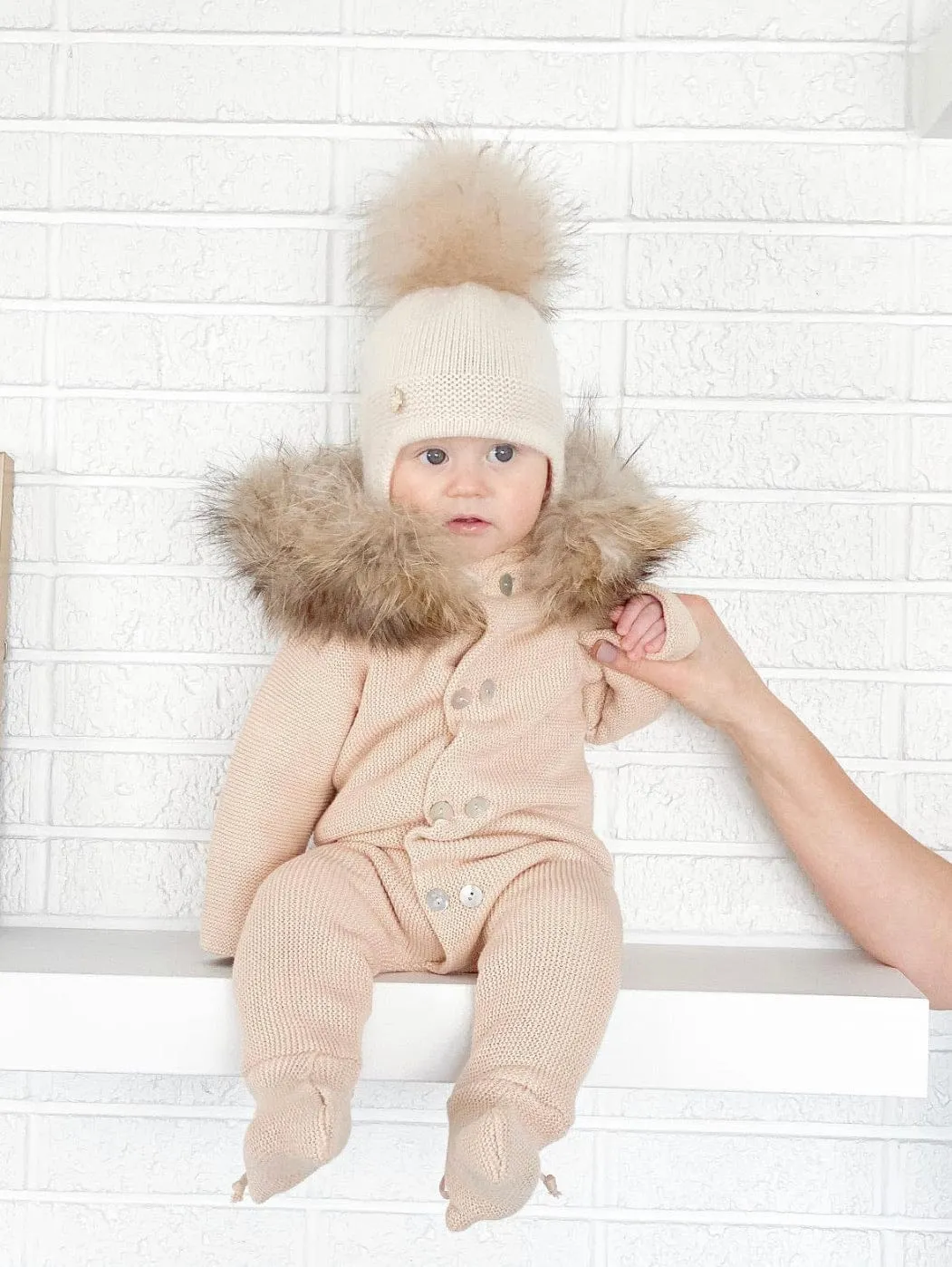 Cashmere Aviator Pom Hat