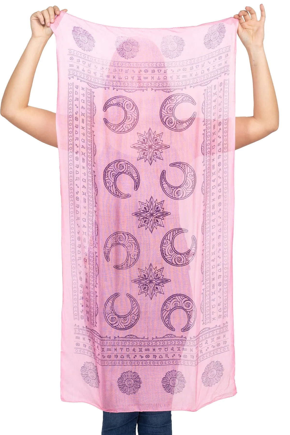 Celestial Zodiac Printed Soft Summer Scarf