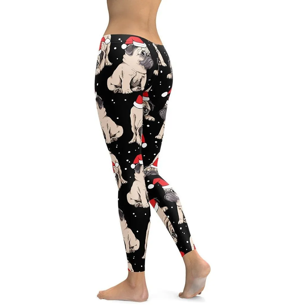 Christmas Pugs Leggings