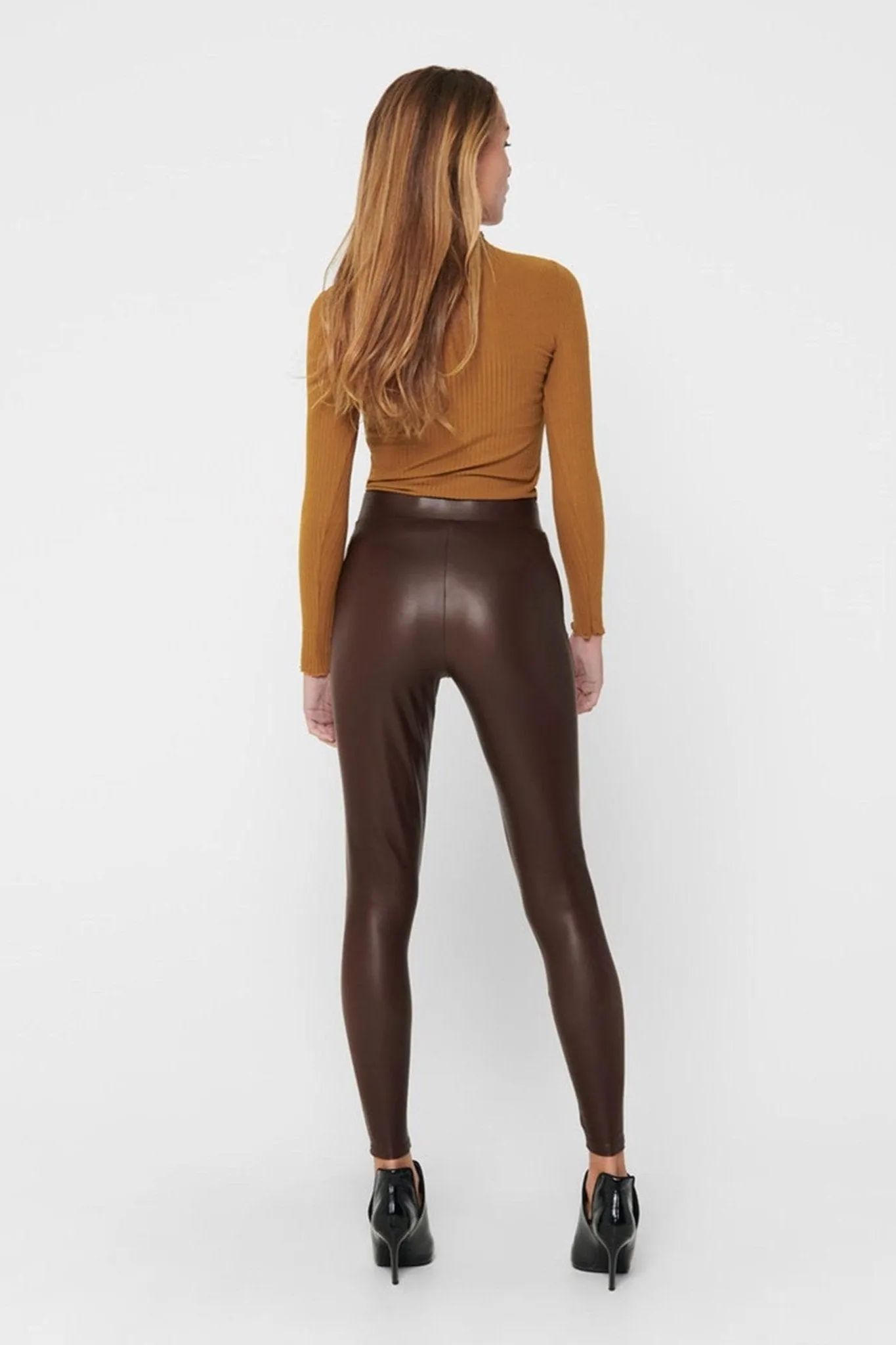 Cool Coated Leggings - Chicory Coffee