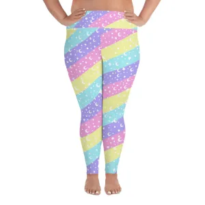 Cosmic Rainbow Plus Size Leggings