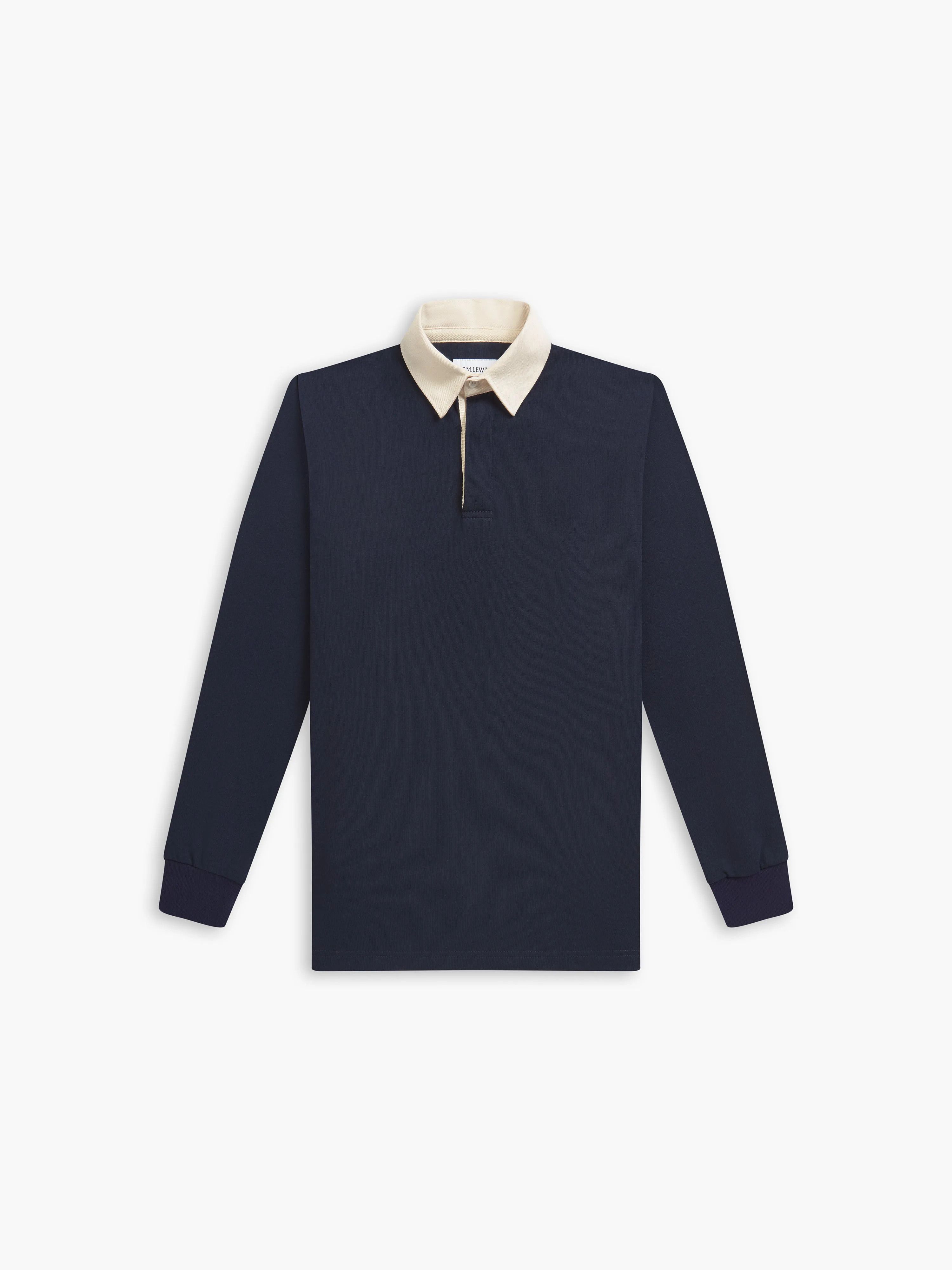 Cotton Rugby Shirt in Dark Navy