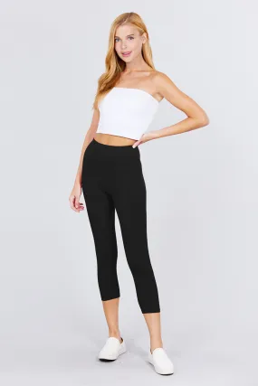 Cotton Spandex Jersey Capri Leggings