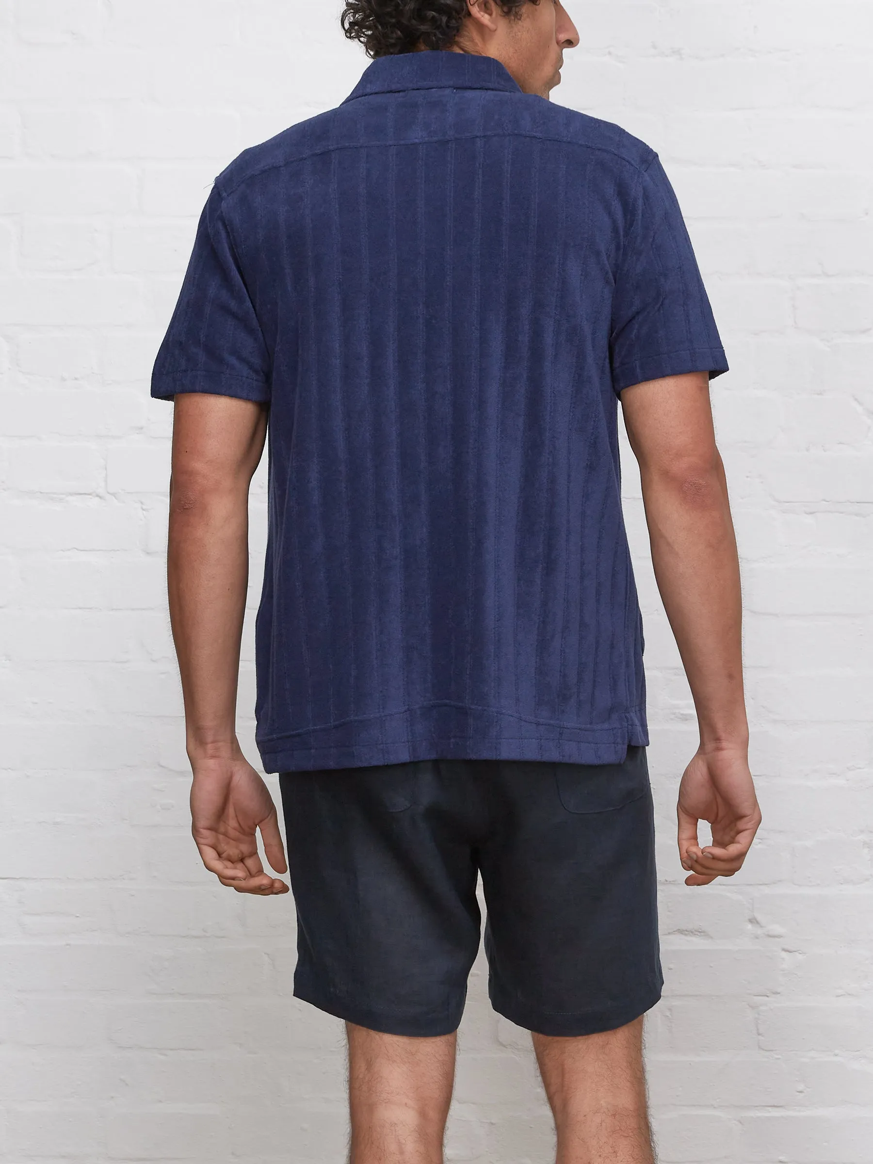 Cuban Short Sleeve Jersey Shirt Haywood Navy