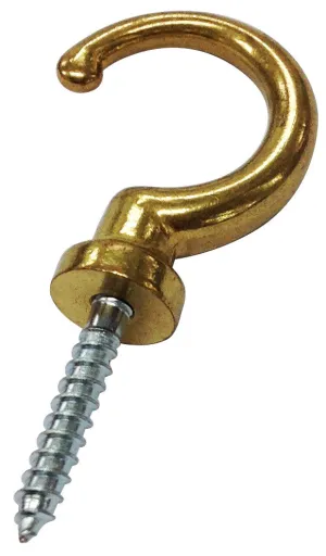 CUP HOOKS BRASS SCREW IN