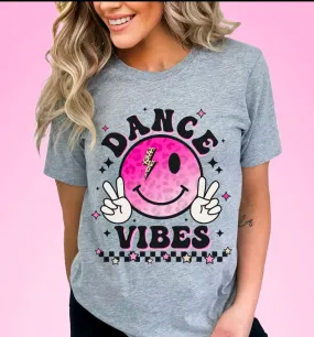 Dance Vibes Smile Retro Tee Shirt, White T Shirt, Woman Tee Shirt, Dancer shirt, Youth Shirt