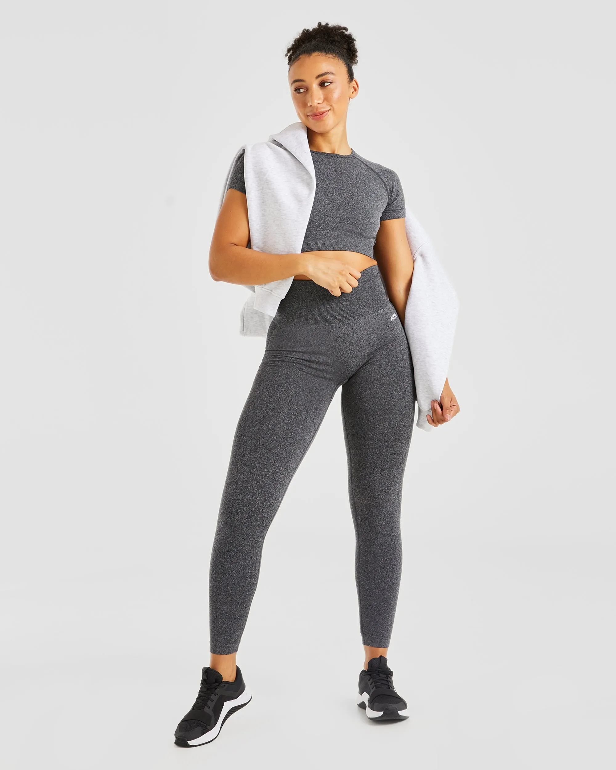 Empower Seamless Leggings - Black Marl