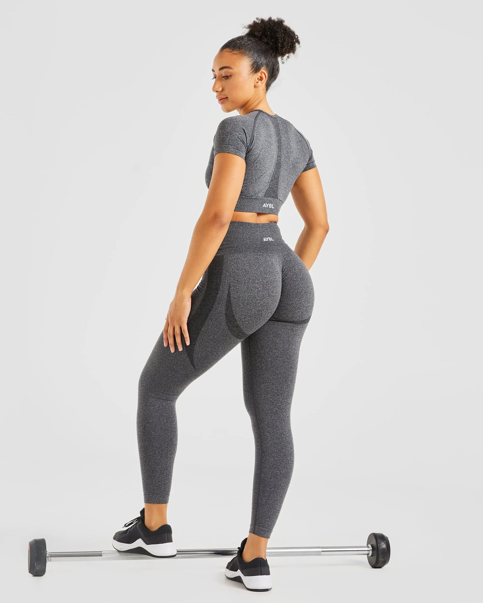 Empower Seamless Leggings - Black Marl