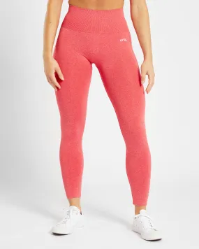 Empower Seamless Leggings - Coral Red Marl