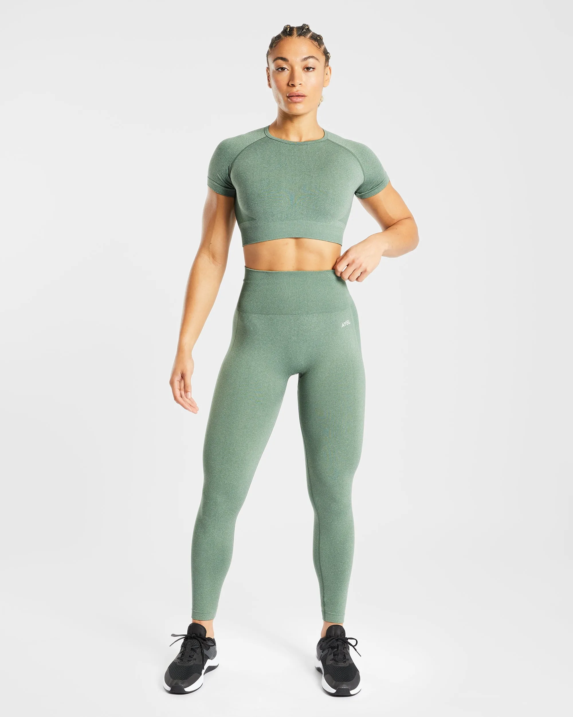 Empower Seamless Leggings - Olive Marl