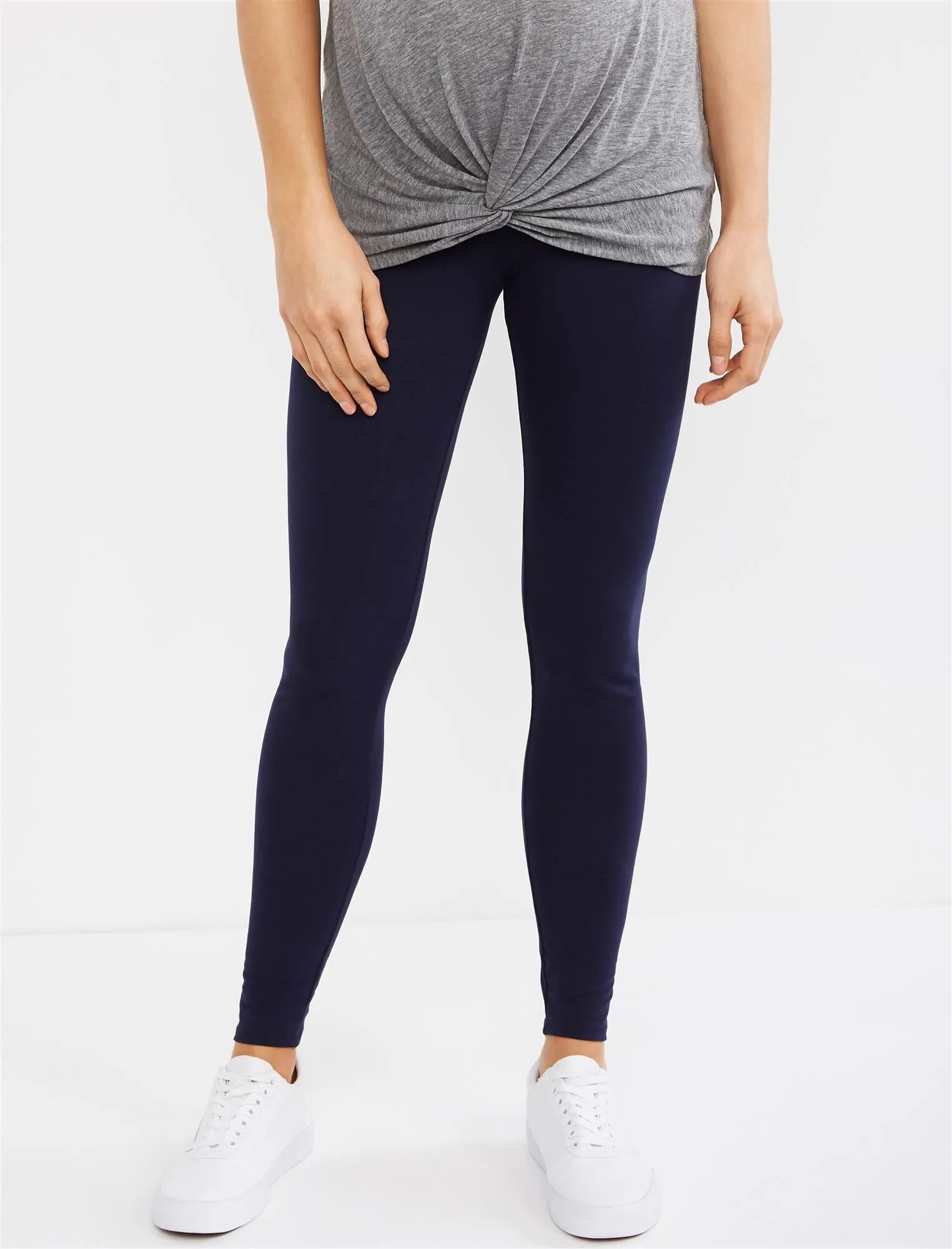 Essential Stretch Secret Fit Belly Maternity Leggings in Navy