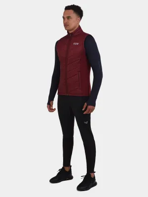 Excel Padded Running Gilet For Men With Zip Pockets & Reflective Strips