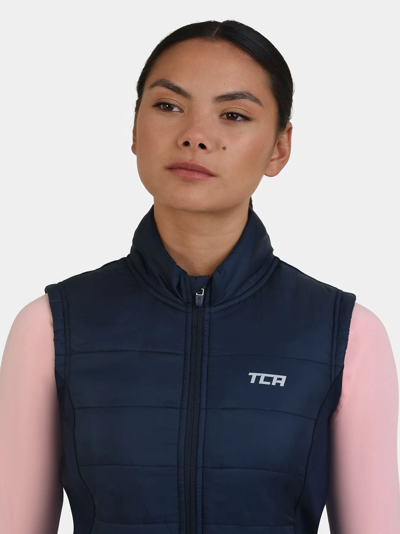 Excel Padded Running Gilet For Women With Zip Pockets & Reflective Strips