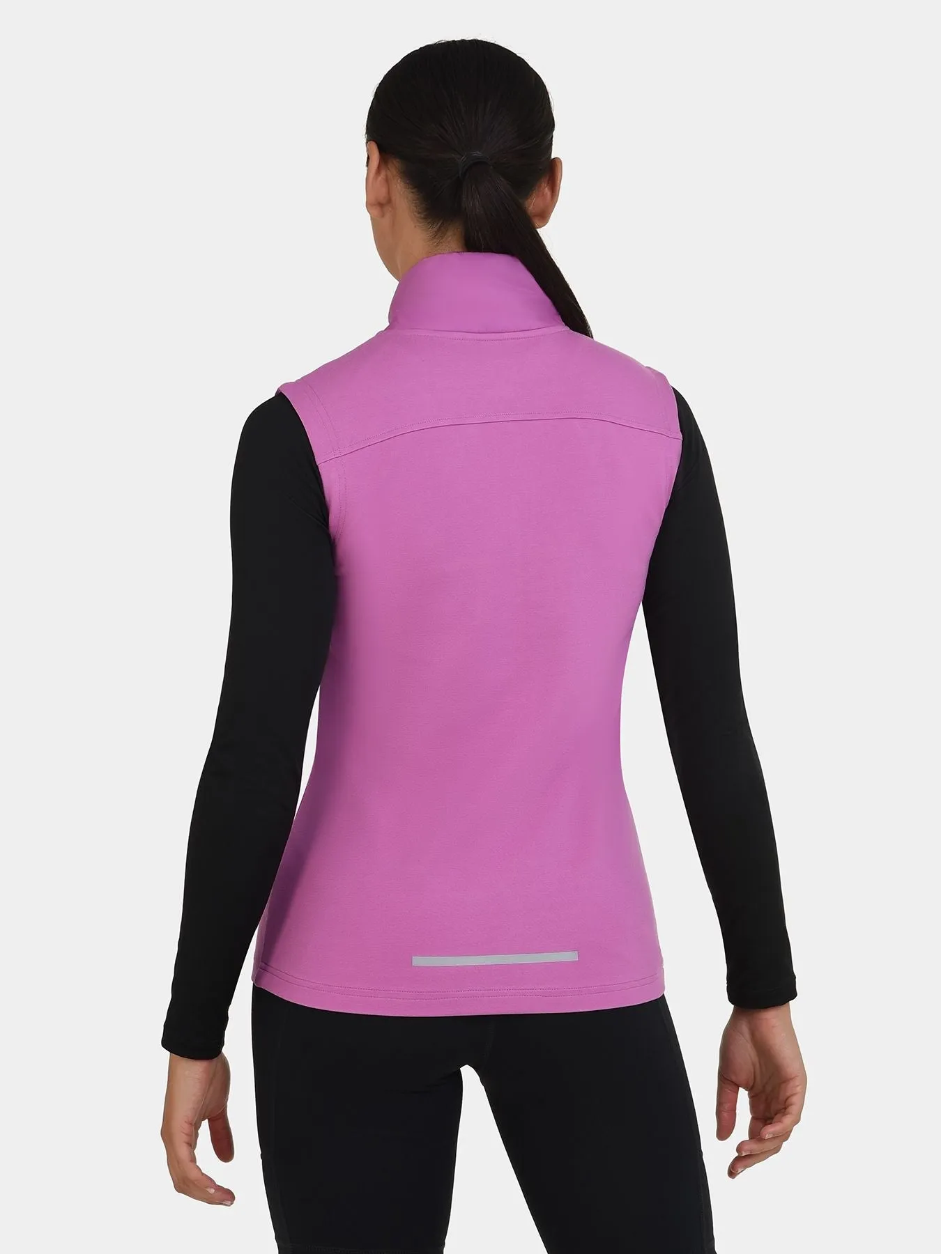 Excel Padded Running Gilet For Women With Zip Pockets & Reflective Strips