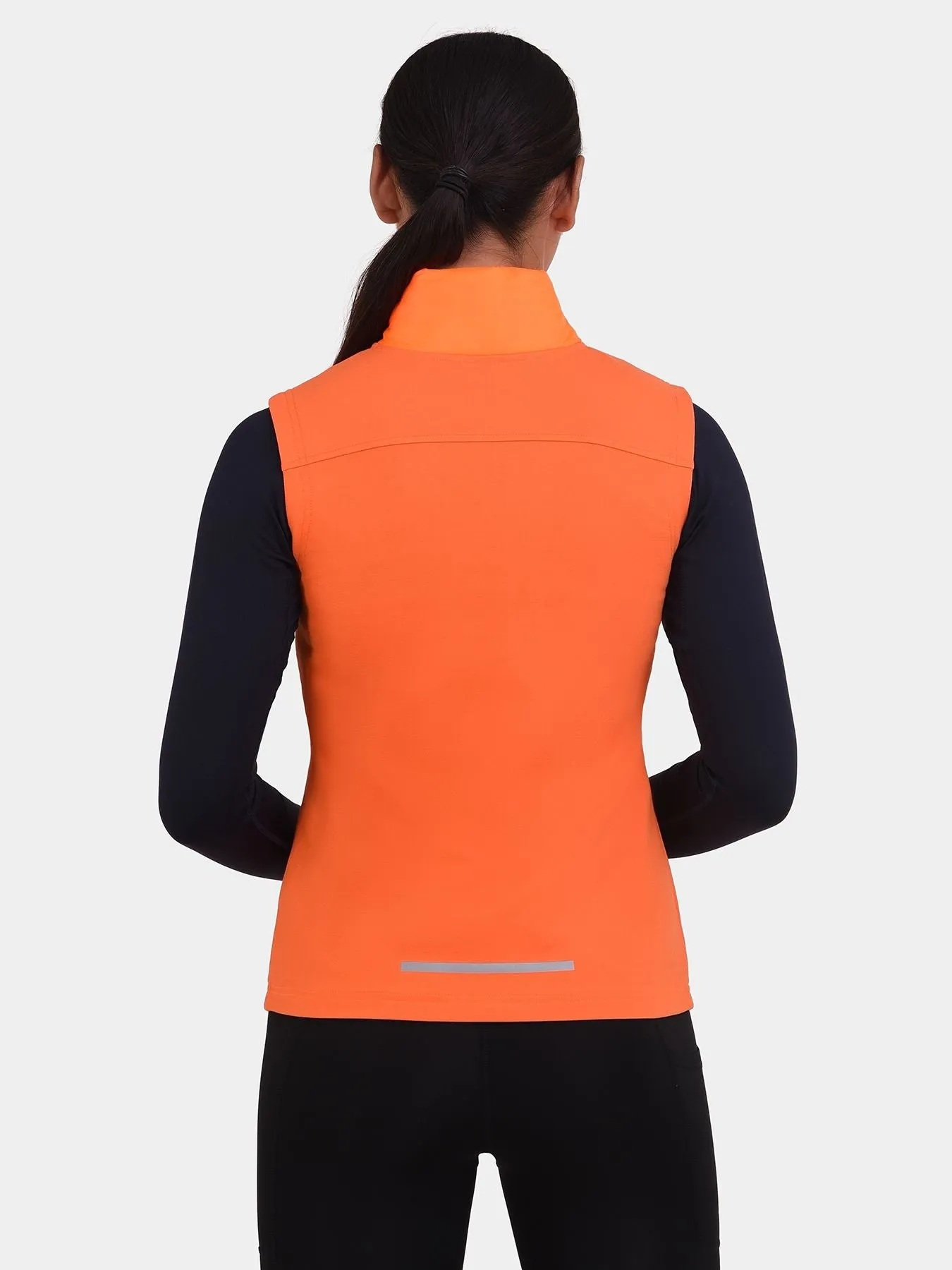 Excel Padded Running Gilet For Women With Zip Pockets & Reflective Strips