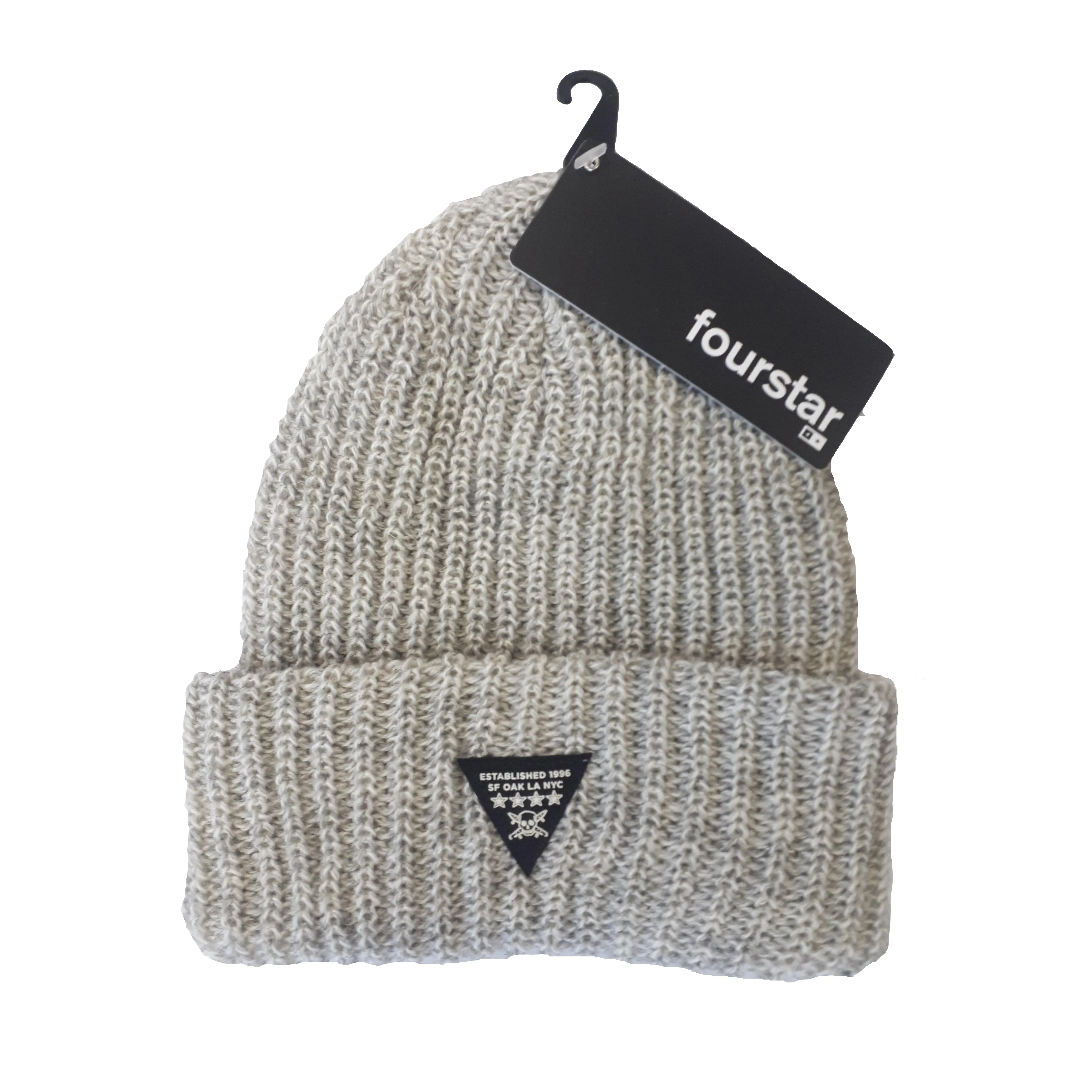 Fourstar Triad Fold Beanie Grey