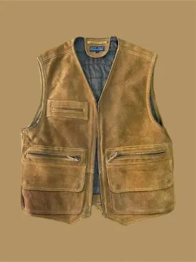 Gilet giacca scamosciato vintage