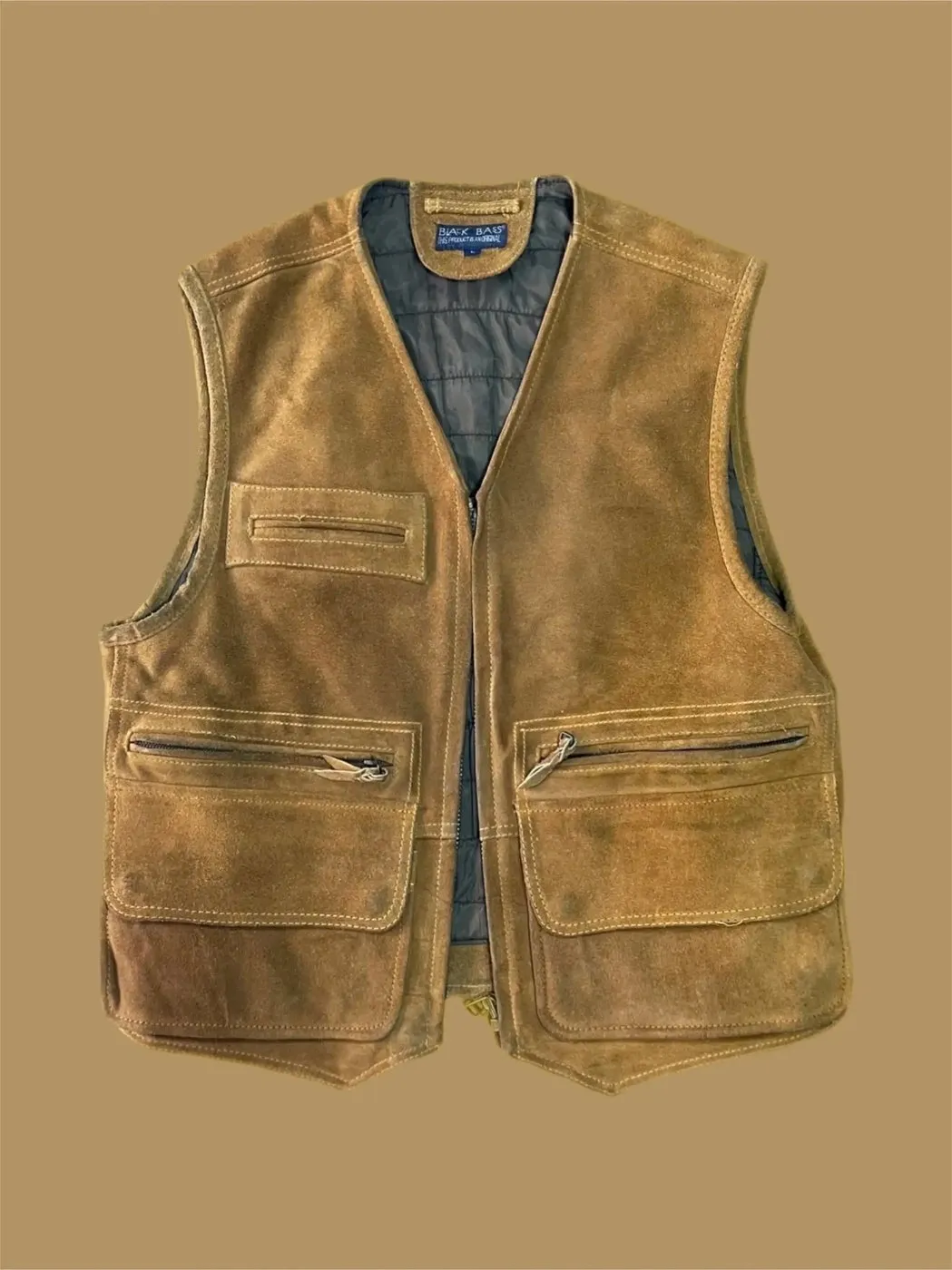 Gilet giacca scamosciato vintage