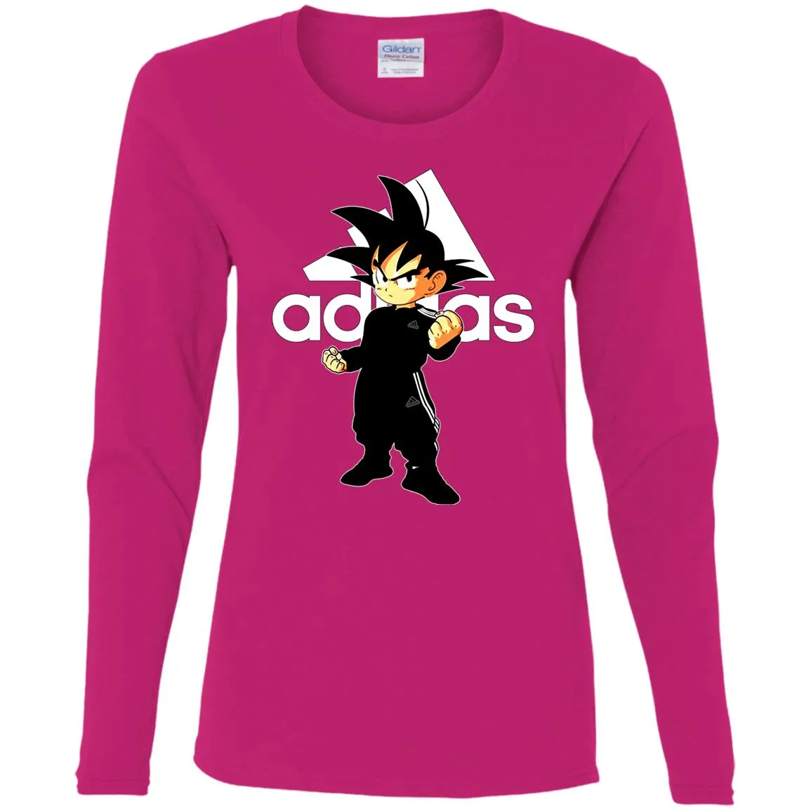 Goku Treding Adidas White T-shirt Women Long Sleeve Shirt